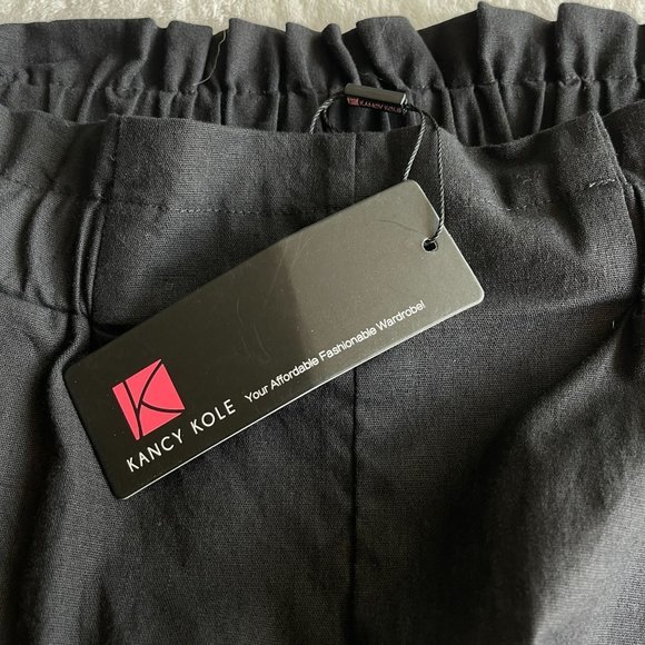 NEW KANCY‎ KOLE Womens Casual Shorts Size 2XL Elastic Waist Comfy Pull on Black - Picture 9 of 12
